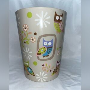 Cute Owl  Kids' Plastic Waste Paper Basket Garbage Can Kmart Essential Home